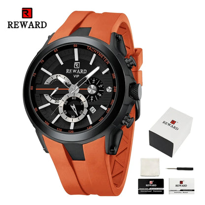 REWARD Men’s Chronograph Sports Watch with Silicone Strap – Model 83046
