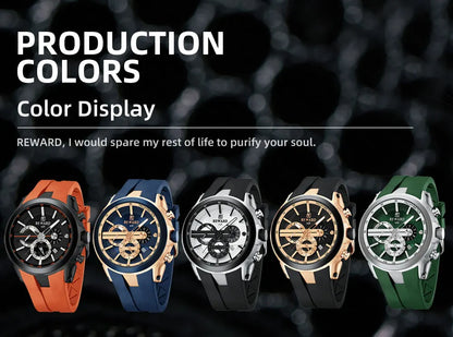 REWARD Men’s Chronograph Sports Watch with Silicone Strap – Model 83046