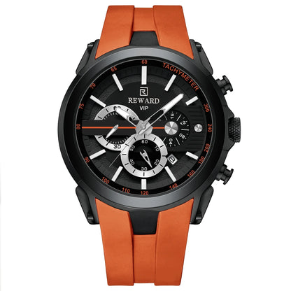 REWARD Men’s Chronograph Sports Watch with Silicone Strap – Model 83046