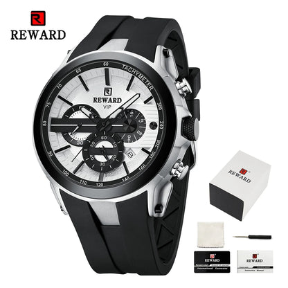 REWARD Men’s Chronograph Sports Watch with Silicone Strap – Model 83046