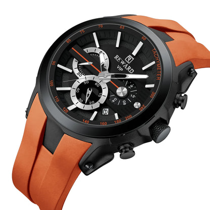 REWARD Men’s Chronograph Sports Watch with Silicone Strap – Model 83046