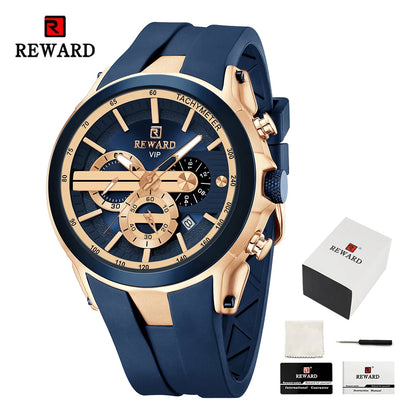 REWARD Men’s Chronograph Sports Watch with Silicone Strap – Model 83046