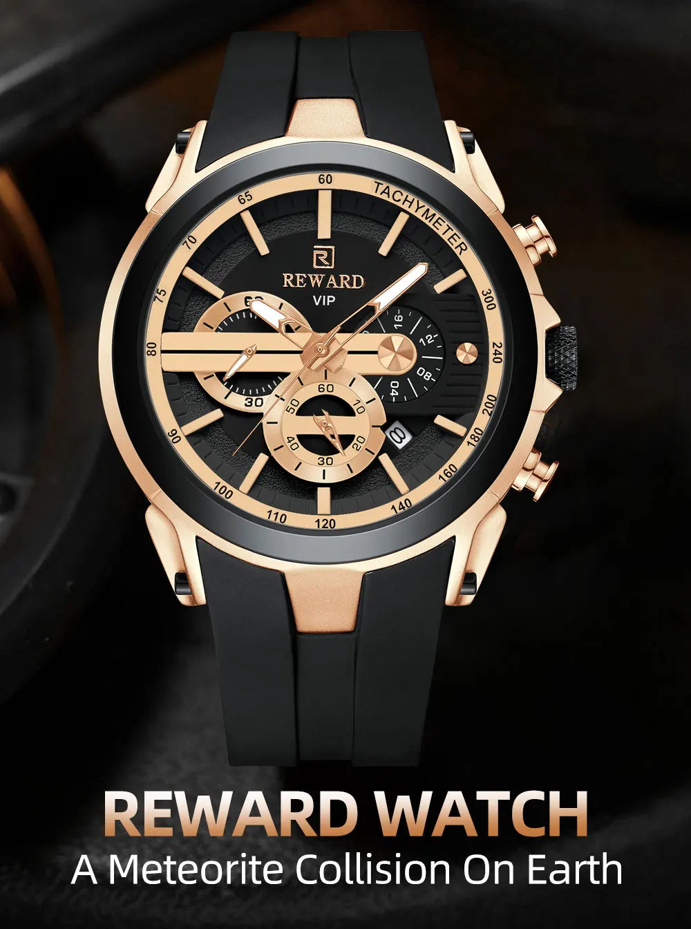 REWARD Men’s Chronograph Sports Watch with Silicone Strap – Model 83046
