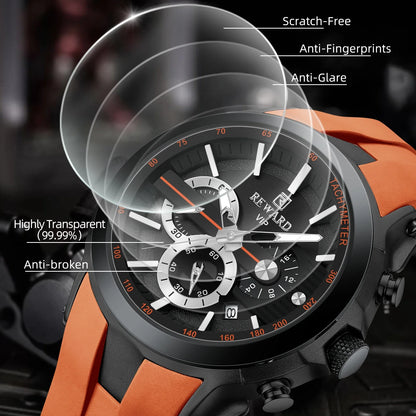 REWARD Men’s Chronograph Sports Watch with Silicone Strap – Model 83046