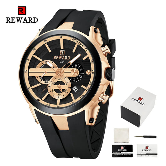 REWARD Men’s Chronograph Sports Watch with Silicone Strap – Model 83046