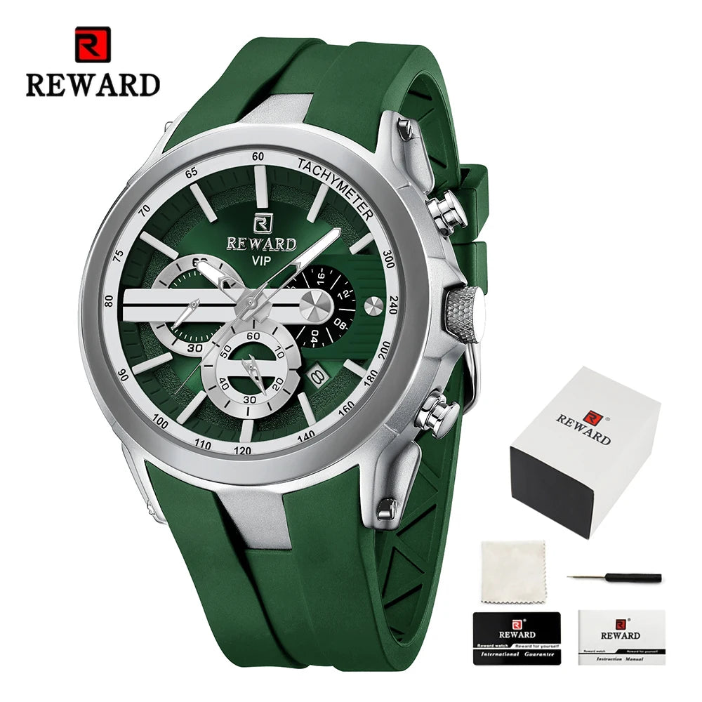 REWARD Men’s Chronograph Sports Watch with Silicone Strap – Model 83046