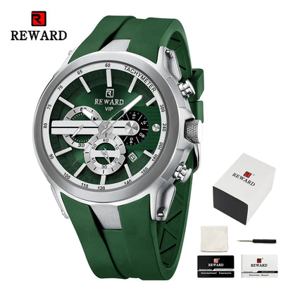 REWARD Men’s Chronograph Sports Watch with Silicone Strap – Model 83046