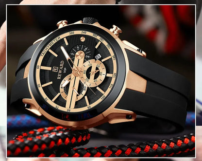 REWARD Men’s Chronograph Sports Watch with Silicone Strap – Model 83046