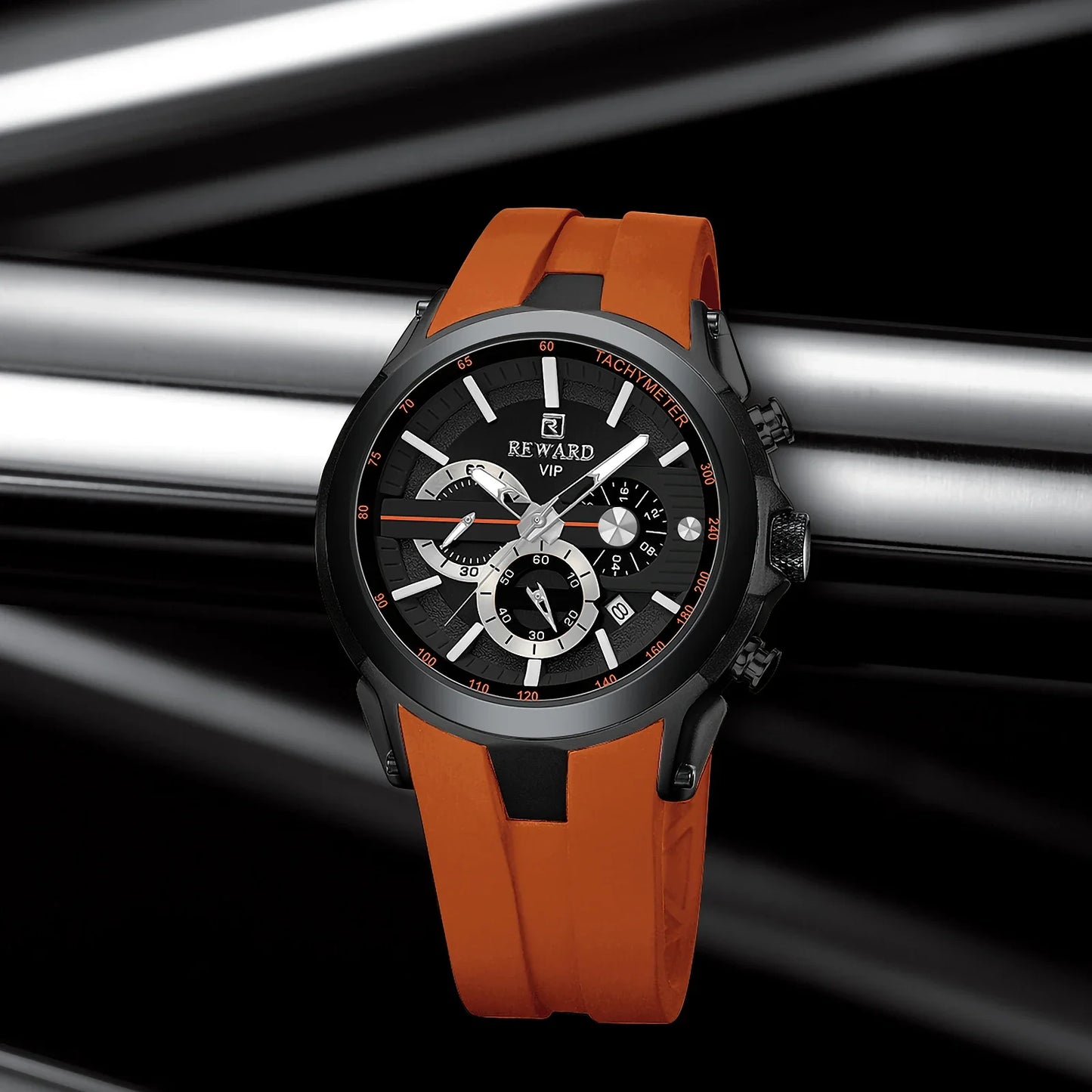 REWARD Men’s Chronograph Sports Watch with Silicone Strap – Model 83046