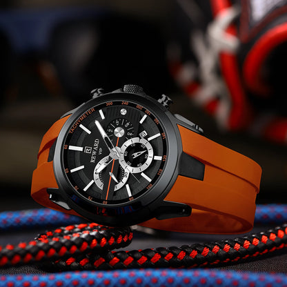 REWARD Men’s Chronograph Sports Watch with Silicone Strap – Model 83046