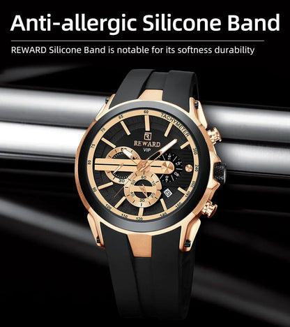 REWARD Men’s Chronograph Sports Watch with Silicone Strap – Model 83046