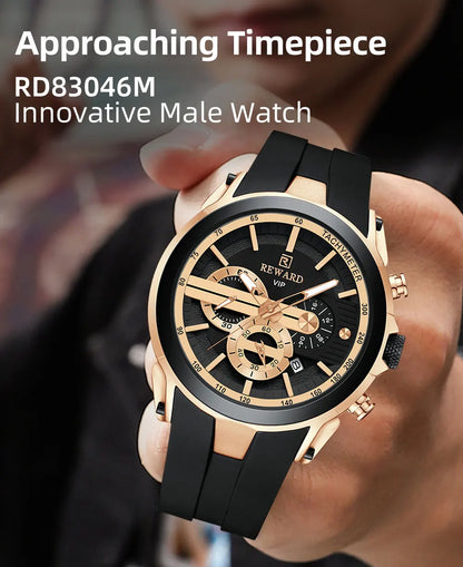 REWARD Men’s Chronograph Sports Watch with Silicone Strap – Model 83046